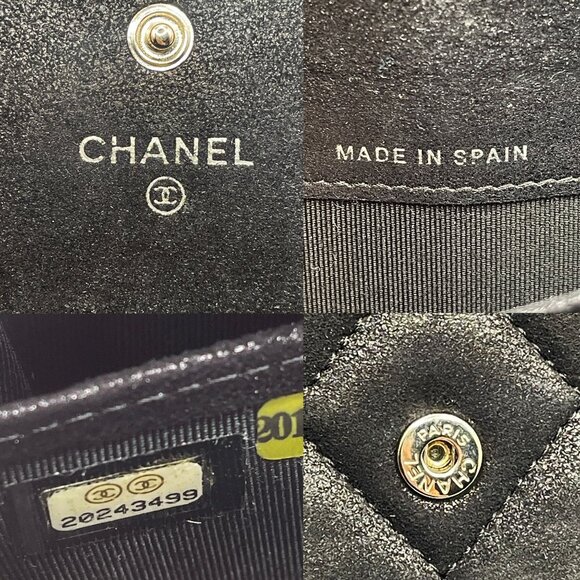 Authentic CHANEL CC Wild Stitch Lambskin Wallet on Chain Shoulder Crossbody - Picture 14 of 14